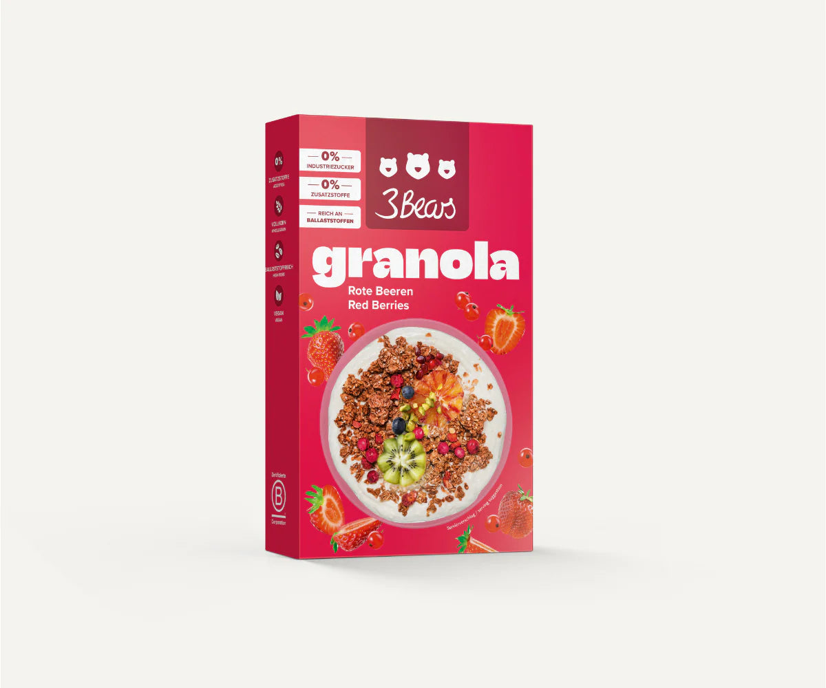 3Bears x Sarah Harrison Red Berries Granola 325g VE8