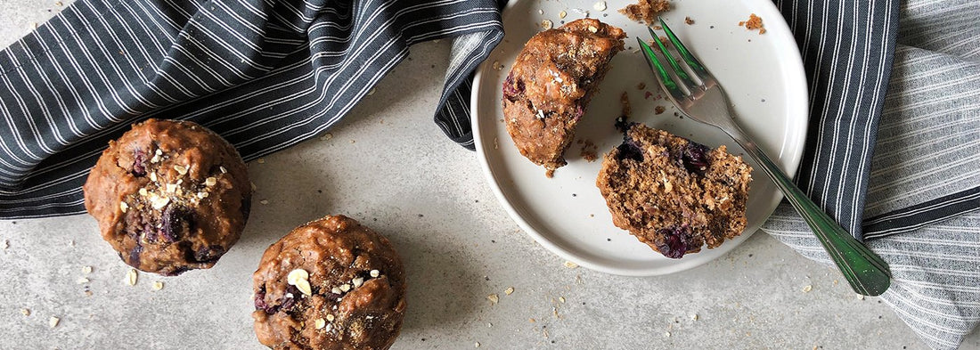 Gesunde Frühstücksmuffins mit Blaubeeren
