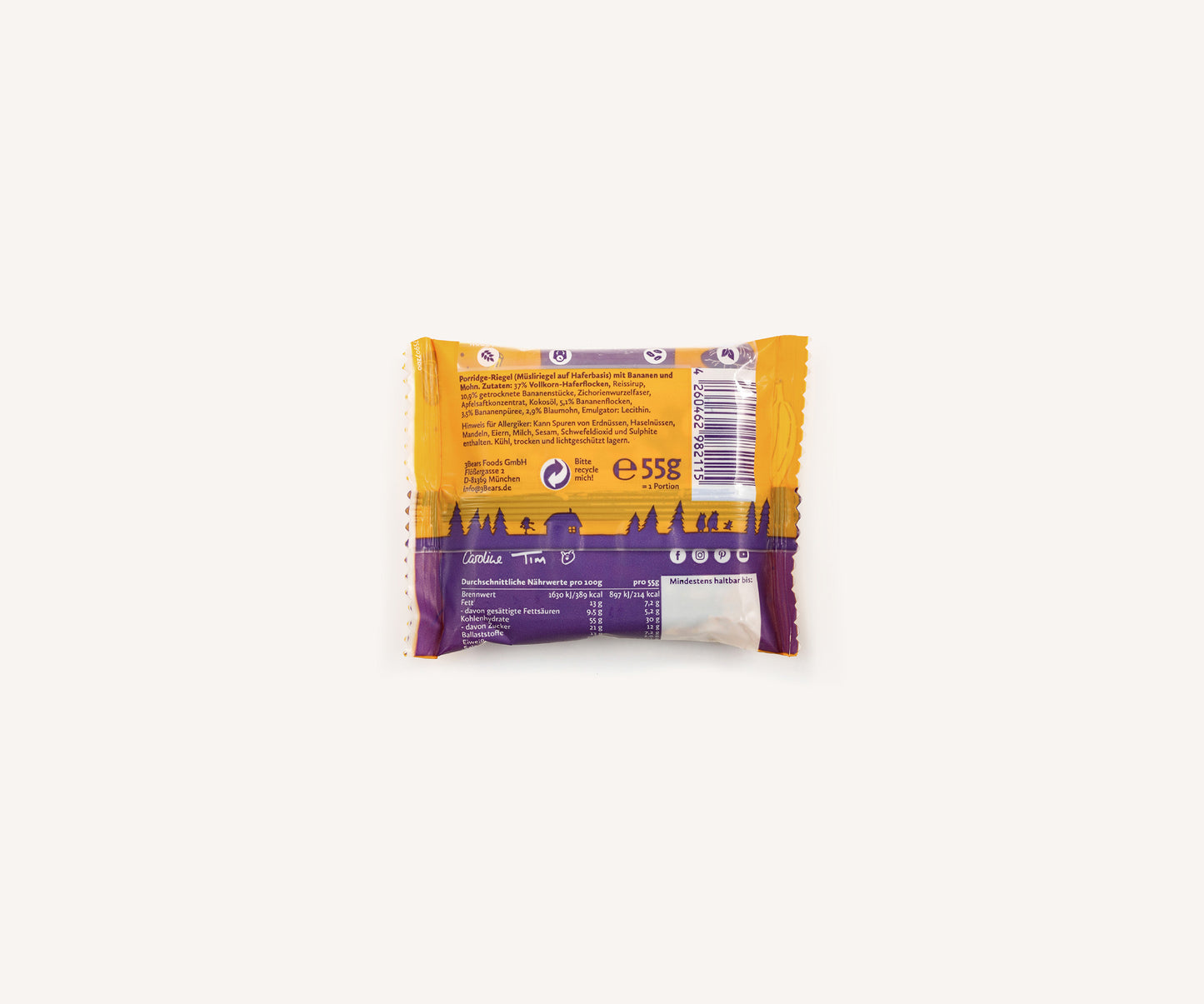 Pocket Porridge Mohnige Banane VE16